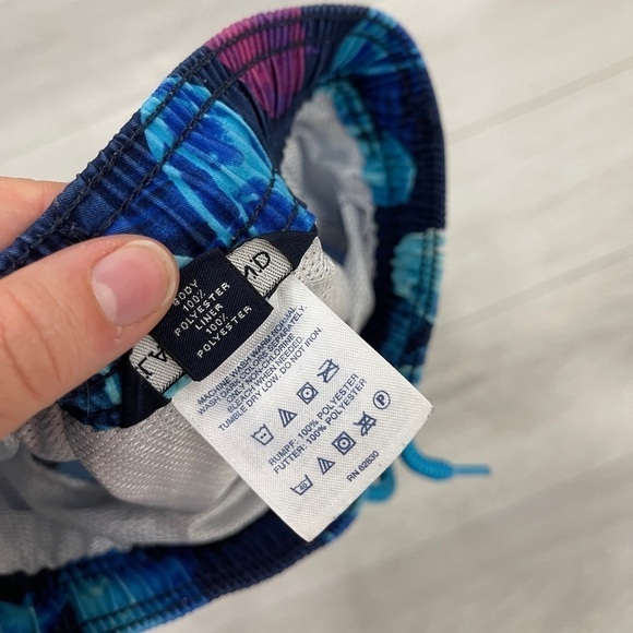 Lands’ End Jelly Fish Swim Trunk Shorts S/4 Blue - Picture 3 of 7